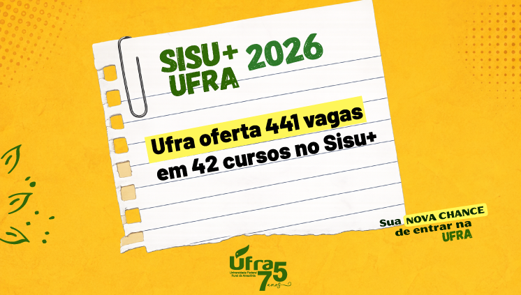 Ufra oferta 441 vagas em 42 cursos no Sisu+