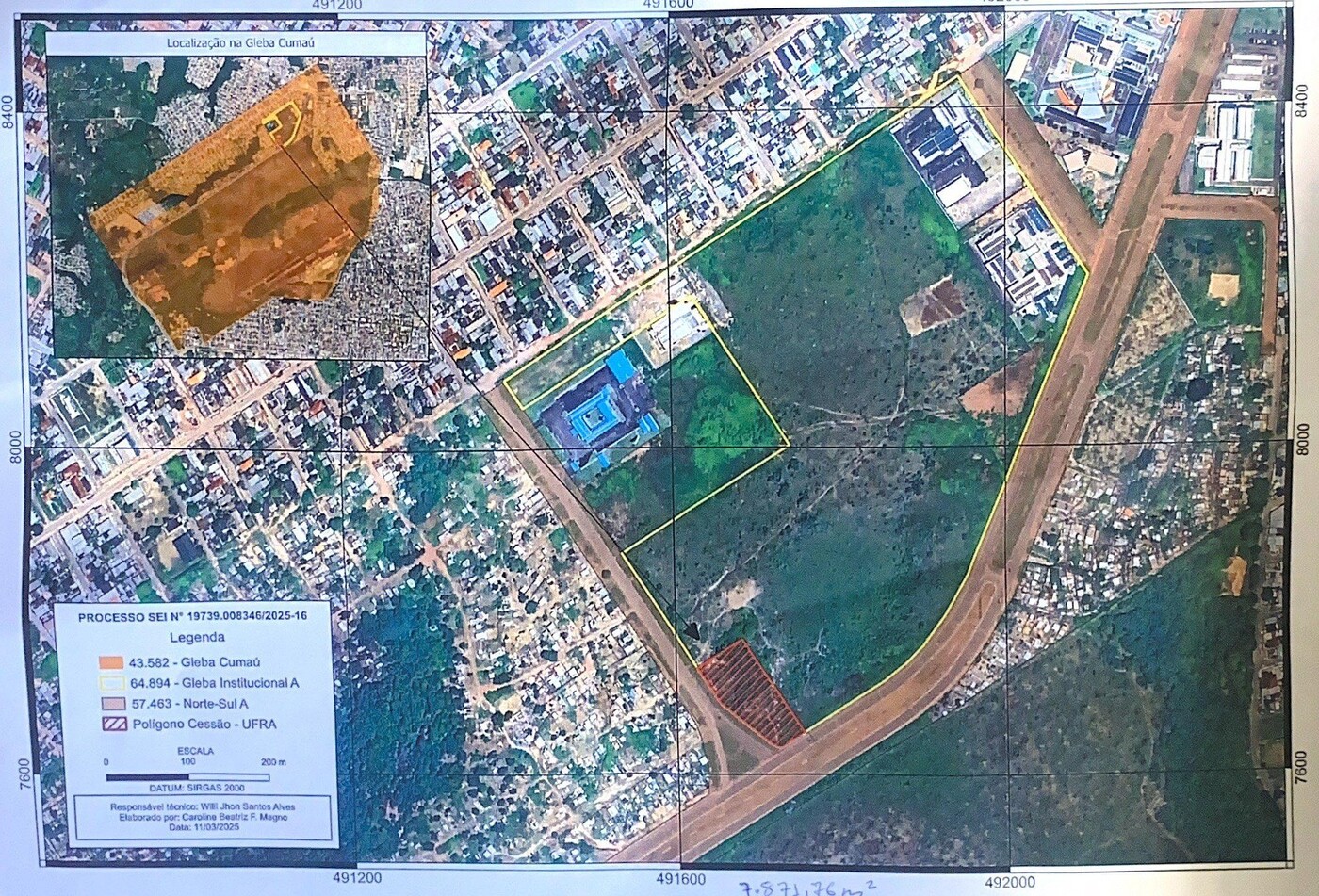Localização na Gleba Cumaú concedido a Ufra