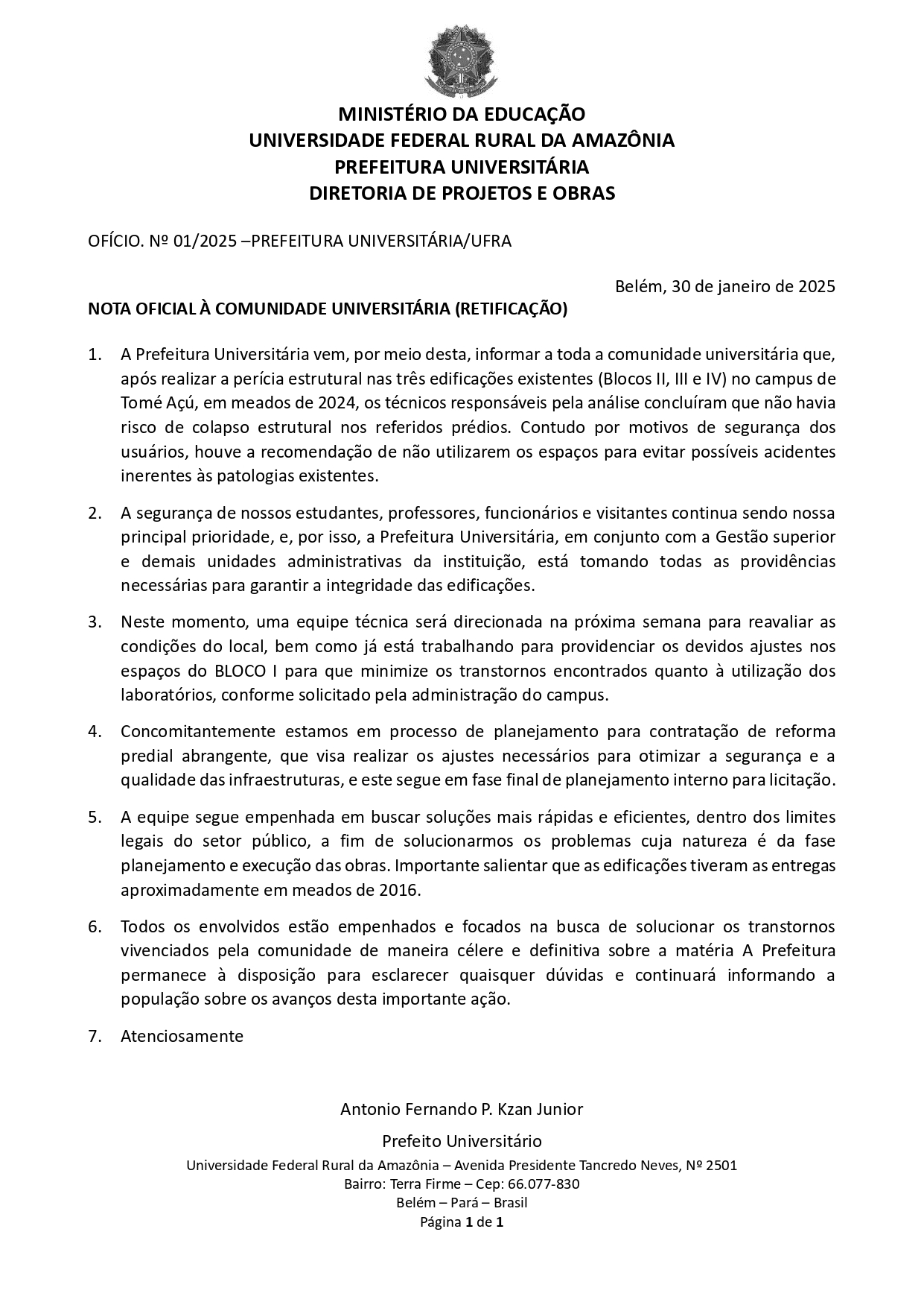 Oficio 01 2025 Nota Oficial Tomé Açú page 0001 1