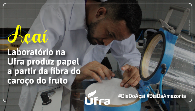 Laboratório na Ufra produz papel a partir da fibra do caroço do açaí