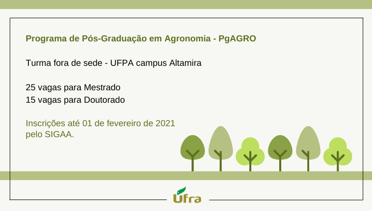 Ufra Universidade Federal Rural Da Amazonia Programa De Pos Graduacao Em Agronomia Selecao De Candidatos Ufpa Campus Altamira